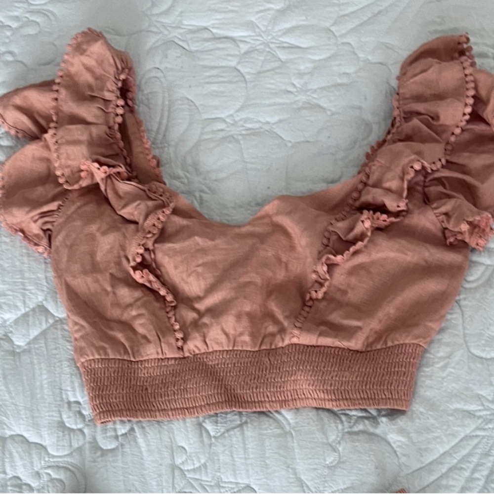 Elegant Pink Ruffled Skirt Set